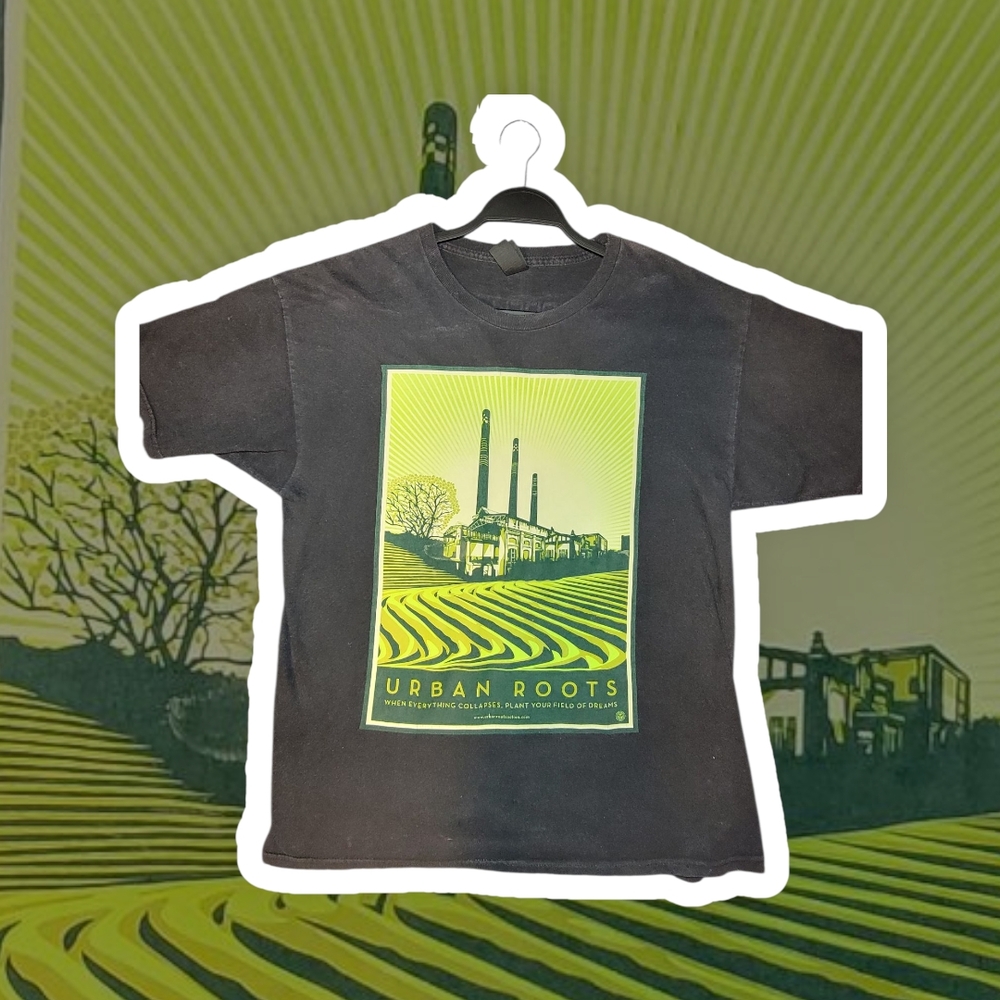 Obey Black and Green Urban Roots T-Shirt